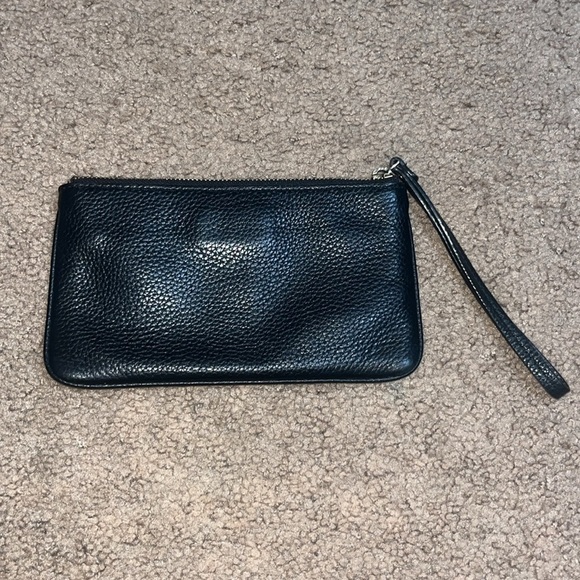 Kate Spade Zippered Chrissy Wristlet Berkshire Road Pebbled Leather Black - Picture 6 of 8